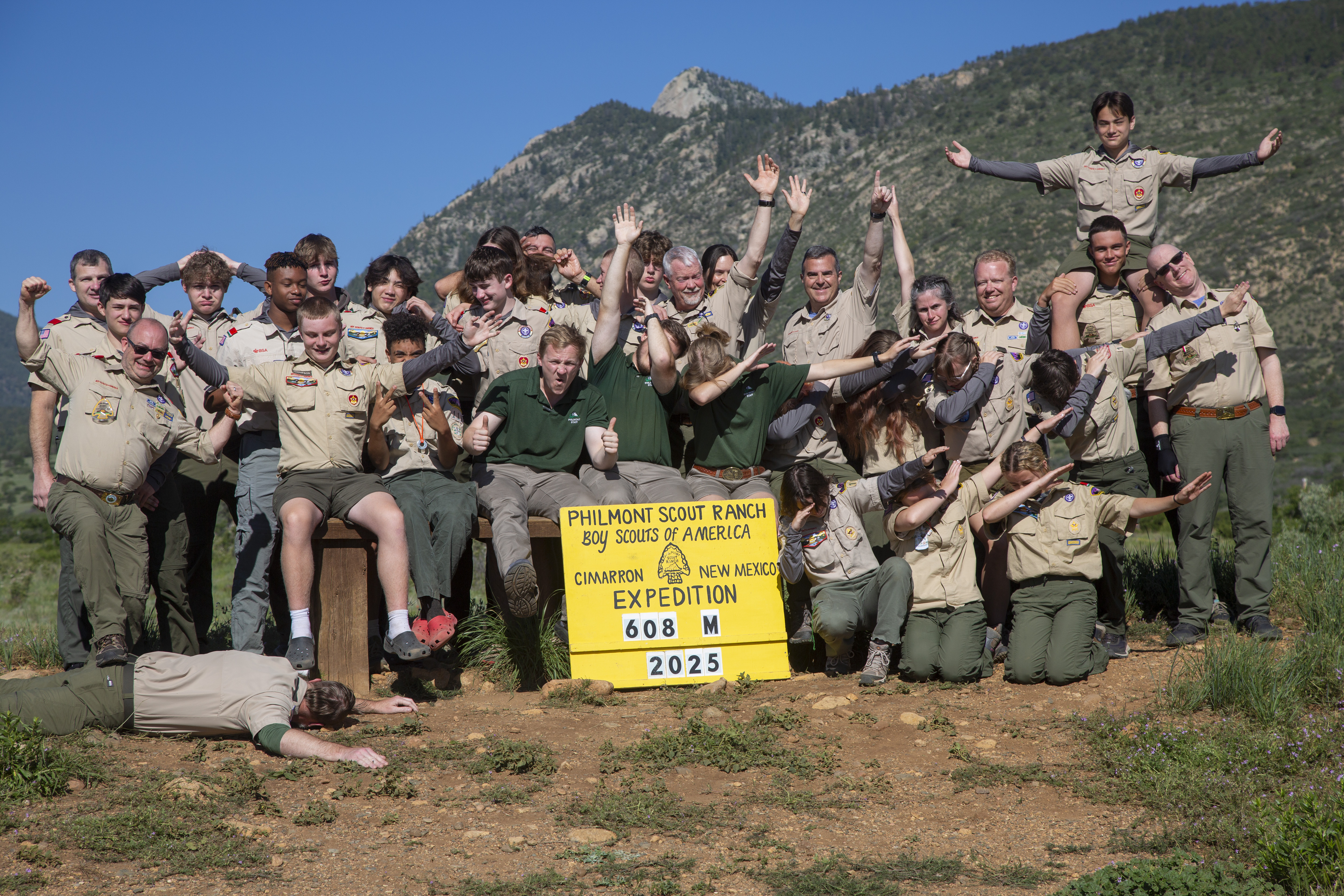 The crew letting loose